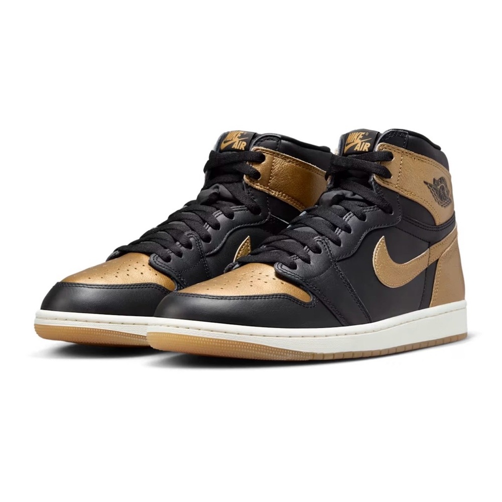 Nike Air Jordan 1 Black and Gold High-Tops